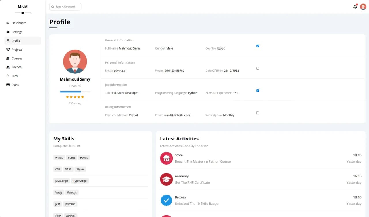 Full Functional Dashboard Design screenshot 3