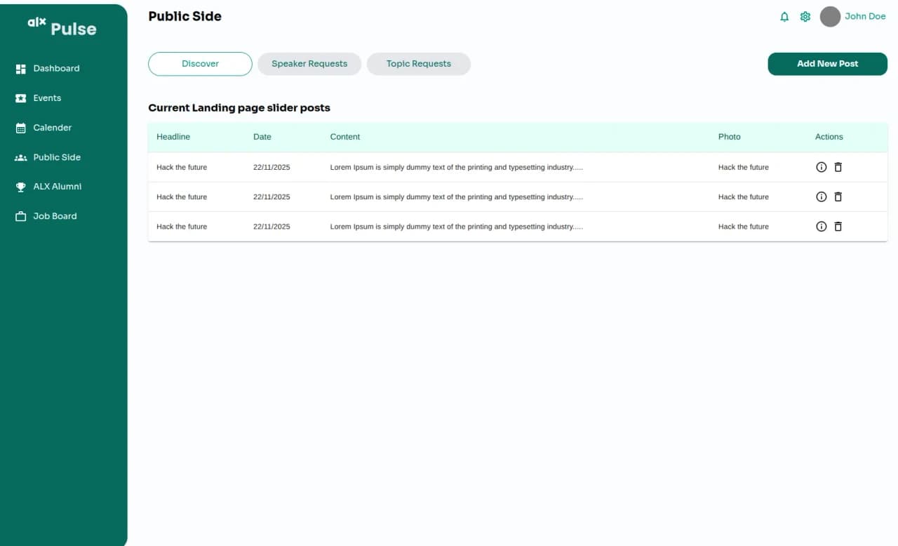 ALX Pulse Admin Panel screenshot 4