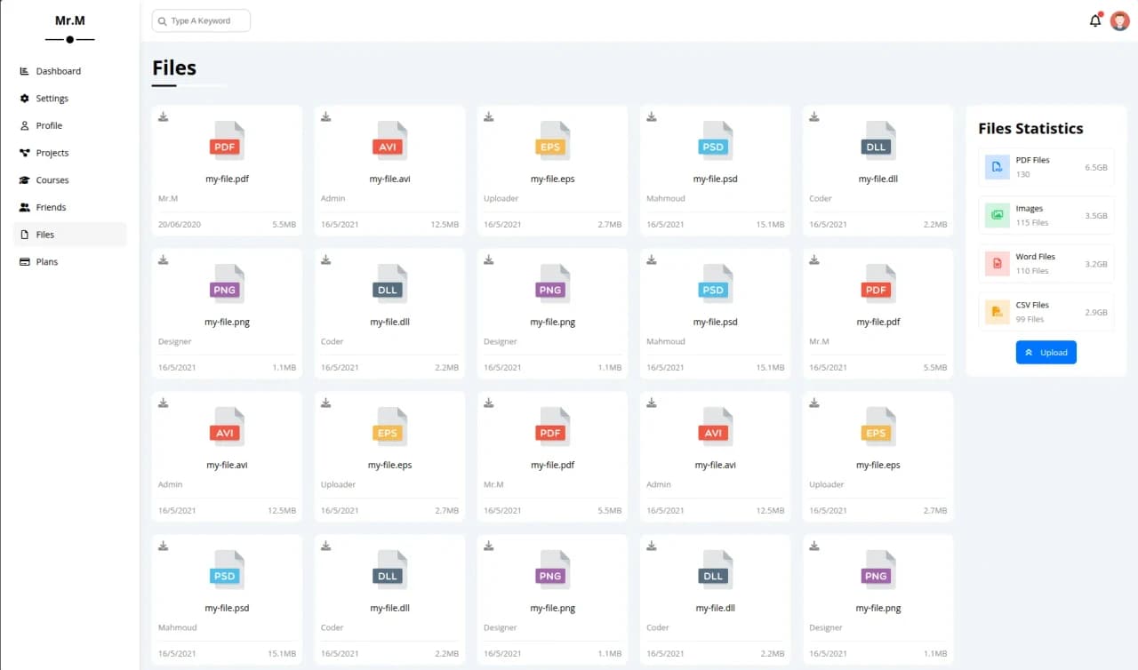 Full Functional Dashboard Design screenshot 7