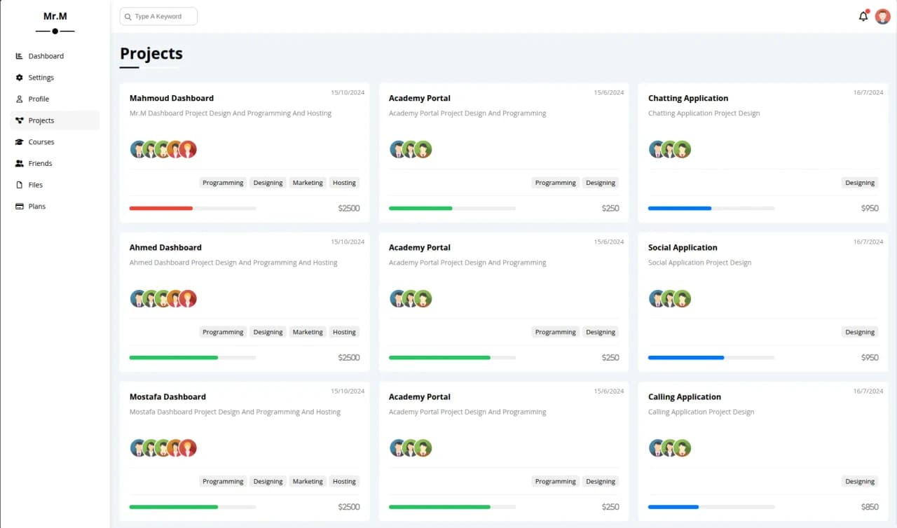 Full Functional Dashboard Design screenshot 4