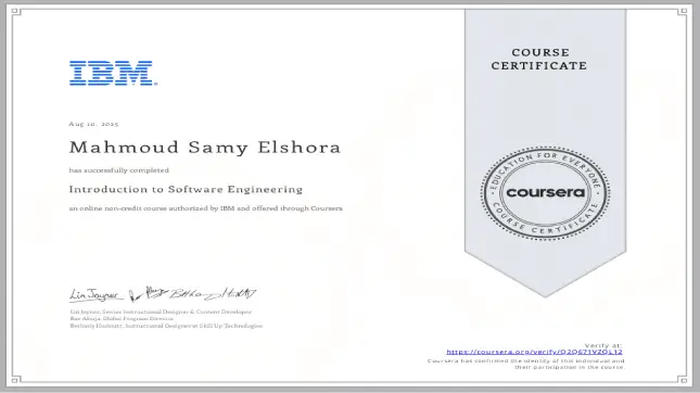 Software Engineering | Coursera | IBM