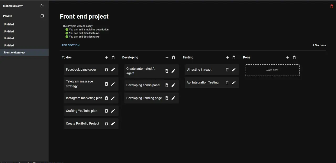 Task Management kanban Board